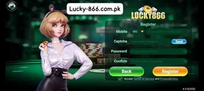 Lucky 866 register